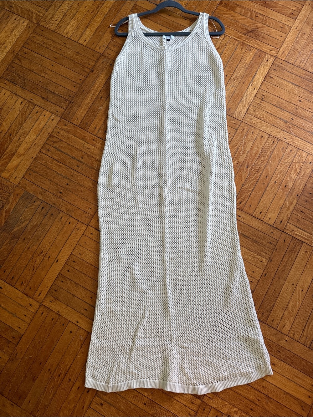Galeries Lafayette Open Knit Maxi Dress / Swim Cover-Up – Cream – Size L